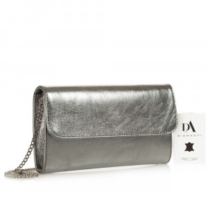 Geanta plic din piele naturala DiAmanti Astrella Argento